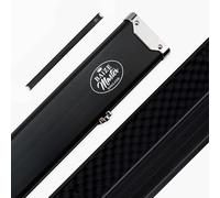BAIZE MASTER Prestige Pro Aluminium One Piece Luxury Snooker Pool Cue Case with Metal Ends - Holds Three 1 Piece Cues (Onyx Satin)