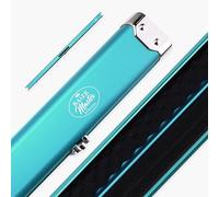 BAIZE MASTER Prestige Pro Aluminium One Piece Luxury Snooker Pool Cue Case with Metal Ends - Holds Two 1 Piece Cues (Blue)