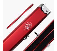BAIZE MASTER Prestige Pro Aluminium One Piece Luxury Snooker Pool Cue Case with Metal Ends - Holds Two 1 Piece Cues (Red)
