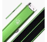 BAIZE MASTER Prestige Pro Aluminium One Piece Luxury Snooker Pool Cue Case with Metal Ends - Holds Two 1 Piece Cues (Green)