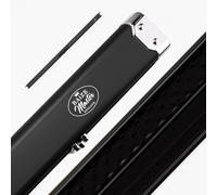 BAIZE MASTER Prestige Pro Aluminium One Piece Luxury Snooker Pool Cue Case with Metal Ends - Holds Two 1 Piece Cues (Black)