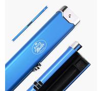 BAIZE MASTER Prestige Pro-Lock Luxury Metal Lockable One Piece Snooker and Pool Cue Case - Holds 2 x 1 Piece Cues (Blue)