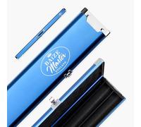 BAIZE MASTER Prestige PRO-Lock Luxury Metal Lockable One Piece Snooker and Pool Cue Case - Holds 2 x 1 Piece Cues + Extensions and Accessories (Blue)