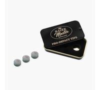 BAIZE MASTER PRO-IMPACT Hybrid Leather Snooker and Pool Cue Tips 10mm - Box of 3 Tips (Green - Soft)