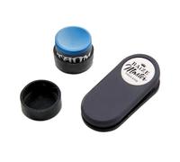 BAIZE MASTER Rubber T-MAG Double Magnetic Square & Round Snooker Chalk Holder with Pocket Clip Action comes complete with one piece of Taom Chalk (Taom V10 Blue)