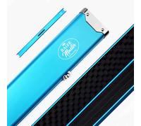 BAIZE MASTER Satin LINE Aluminium 3/4 Luxury Snooker Pool Cue Case with Metal Ends - Holds Two ¾ Joint Snooker or Pool Cues
