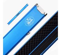 BAIZE MASTER Satin LINE Aluminium 3/4 Luxury Snooker Pool Cue Case with Metal Ends - Holds Two ¾ Joint Snooker or Pool Cues (Dark Blue)