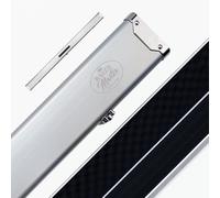 BAIZE MASTER Satin LINE Aluminium 3/4 Luxury Snooker Pool Cue Case with Metal Ends - Holds Two ¾ Joint Snooker or Pool Cues