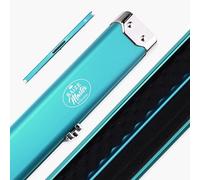 BAIZE MASTER Satin LINE Pro Aluminium 3/4 Luxury Snooker Pool Cue Case with Metal Ends - Holds 1 x 3/4 Joint Snooker or Pool Cue + Extensions (Light Blue)