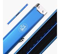 BAIZE MASTER Satin LINE Pro Aluminium 3/4 Luxury Snooker Pool Cue Case with Metal Ends - Holds 1 x ¾ Joint Snooker or Pool Cue + Extensions (Dark Blue)