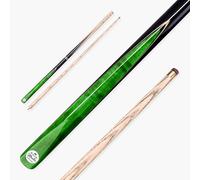 BAIZE MASTER Silver Series 48 Inch CONQUEST 2pc Junior Pool Cue or Kids Snooker Cue with Ash Shaft and 9.5mm Layered Tip (Green)