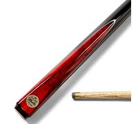 BAIZE MASTER Silver Series 48 Inch RED CONQUEST 2pc Junior Pool Cue or Kids Snooker Cue with Ash Shaft and 9.5mm Layered Tip (Red)