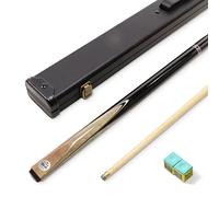 BAIZE MASTER Silver Series 57 Inch VICTORY 2 Piece Centre Joint Snooker Pool Ash Cue Set 9.5mm Tip (Grey + Case + Chalk)