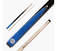 BAIZE MASTER Silver Series CONQUEST 42 Inch Junior Kids 2 Piece Centre Joint Short Ash Snooker Pool Cue with 9.5mm Layered Tip (Blue)