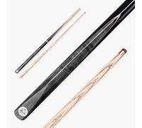 BAIZE MASTER Silver Series CONQUEST 52 Inch Junior 2 Piece Centre Joint Kids Ash Snooker Pool Cue with 9.5mm Layered Tip (Grey)