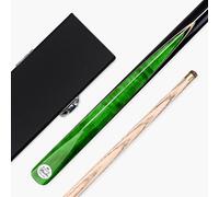 BAIZE MASTER Silver Series CONQUEST 57 Inch 2 Piece Centre Joint Snooker Pool Cue and Case Set 9.5mm Tip with Black Hard Case (Green)