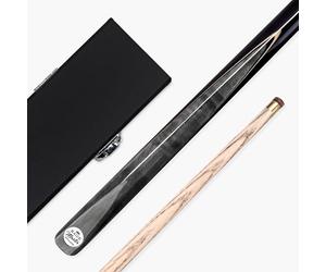 BAIZE MASTER Silver Series CONQUEST 57 Inch 2 Piece Centre Joint Snooker Pool Cue and Case Set 9.5mm Tip with Black Hard Case (Grey)