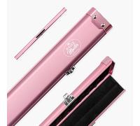 BAIZE MASTER Summit ¾ 2 Slot Luxury Aluminium Snooker and Pool Cue Case with Chunky Metal Ends - Holds 1 x ¾ Joint Cue + Extensions (Pink)