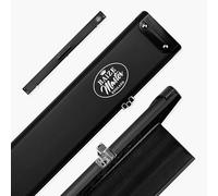BAIZE MASTER Summit ¾ 3 Slot Luxury Aluminium Snooker and Pool Cue Case with Chunky Metal Ends - Holds 2 x ¾ Joint Cues (Black)