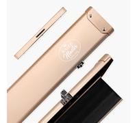 BAIZE MASTER Summit ¾ 3 Slot Luxury Aluminium Snooker and Pool Cue Case with Chunky Metal Ends - Holds 2 x ¾ Joint Cues (Gold)