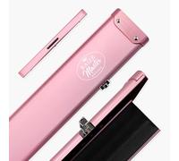 BAIZE MASTER Summit ¾ 3 Slot Luxury Aluminium Snooker and Pool Cue Case with Chunky Metal Ends - Holds 2 x ¾ Joint Cues (Pink)