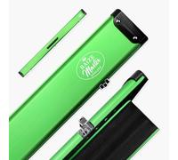BAIZE MASTER Summit One Piece Three Slot Luxury Aluminium Snooker and Pool Cue Case with Chunky Metal Ends - Holds 3 x One Piece Cues (Green)