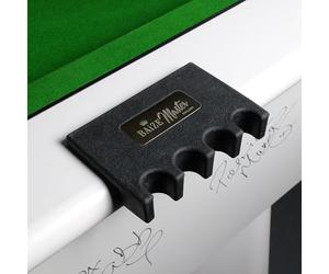 BAIZE MASTER Weighted Rubber Snooker and Pool Cue Holder - Attaches to Edge of Table - Holds 4 to 5 Snooker or Pool Cues (Holds 4 Cue)