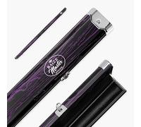 BAIZE MASTER Woodgrain 1 Piece Pro Aluminium Snooker and Pool Cue Case - Holds 2 x 1 Piece Cues (Purple)