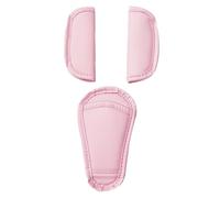 baizhong 3 Pcs Baby Pads Shoulder Strap and Crotch Cover Set, Soft Car Seat Belt Cover Pad for All Car Seats (Pink)