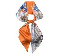 baizhong Reproduction monogrammed silk scarf, headband ponytail, silk scarf belt, bow wrap (SJ-changtiao-41, 150cm*15cm)