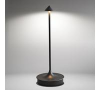 BaiZhou Cordless Table Lamp Rechargeable LED Battery Operated 4000mAh Touch Dimmable Lamp Outdoor Waterproof Portable Wireless Table Light for Dining Restaurant Bar Indoor/Outdoor Use (Black)