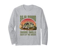 Baja Bound Pacific Coast Road Trip & Surf Long Sleeve T-Shirt
