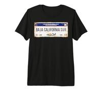 Baja California Mexico License Plate Travel Vacation Beach Premium T-Shirt
