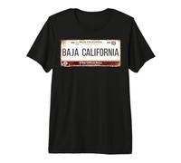 Baja California Mexico License Plate Travel Vacation Beach Premium T-Shirt