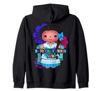 Baja California Sur Muñeca Lelé, Handmade Mexican Rag Doll Zip Hoodie