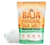 Baja Coastal Baja Mineral Sea Salt, Natural Grain, 1 Lb. - 16 Oz. 100% Natural Unrefined Mineral Sea Salt, Rich in 90+ Essential Minerals