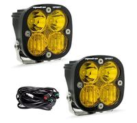 Baja Designs Squadron Sport LED Light Pod Pair - 2 PCS LED with Wiring Harness (Driving Combo; Amber)