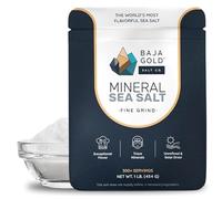 Baja Gold Mineral Sea Salt - Fine Grind - Unrefined, Mineral-Rich & Low in Sodium - 100% Natural, No Additives - Perfect for Seasoning, Cooking & Baking - 454 g