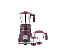 Bajaj Ivora 800W Indian Mixer Grinder with Anti-Bacterial Coating and Nutri-Pro Feature, 3 Jars, Crimson Red | Extra International Adaptor|1 Month Warranty|2 Year Motor Warranty