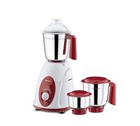 Bajaj Classic Mixer Grinder, 750 W, 3 Pots (White and Brown)