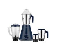 Bajaj Ninja Series Trinity Mixer Grinder - 750W Titan Motor, 4 Jars (3 Stainless Steel, 1 Juicer), Duracut Blades, Floating Base Design, 5-Yr Warranty - Royal Blue