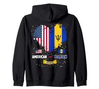 Bajan American Themed Outfit Ideas For Kids Bajan Roots Zip Hoodie