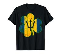 Bajan Barbadian Flag Irish Shamrock Shirt St Patricks Day T-Shirt