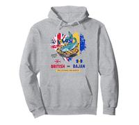 Bajan British Flag Idea For Kids Bajan Flying fish & Chips Pullover Hoodie