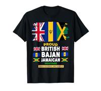Bajan British & Jamaican Flag Outfit Idea For Women Bajan T-Shirt