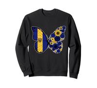 Bajan Girls Roots Barbados Pride Heritage Butterfly Women Sweatshirt