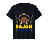 Bajan Princess Barbados Flag Proud Afro Barbadian Women Girl T-Shirt