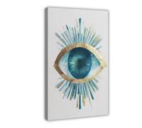 BAJHTGHG Blue Evil Eye Wall Art Canvas Poster Wall Art Print Picture Paintings 20x30inch(50x75cm)