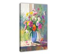 BAJHTGHG Colorful Rolling Hills And Flowers. Canvas Poster Bedroom Decor Landscape Decor Gift 16x24inch(40x60cm)