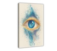 BAJHTGHG Energy Infused Cosmic Evil Eye Canvas Poster Wall Art Print Picture Paintings 24x36inch(60x90cm)